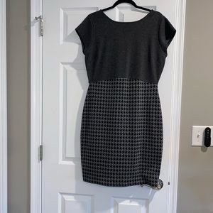 NWT The Limited Gray & Black Houndstooth Dress